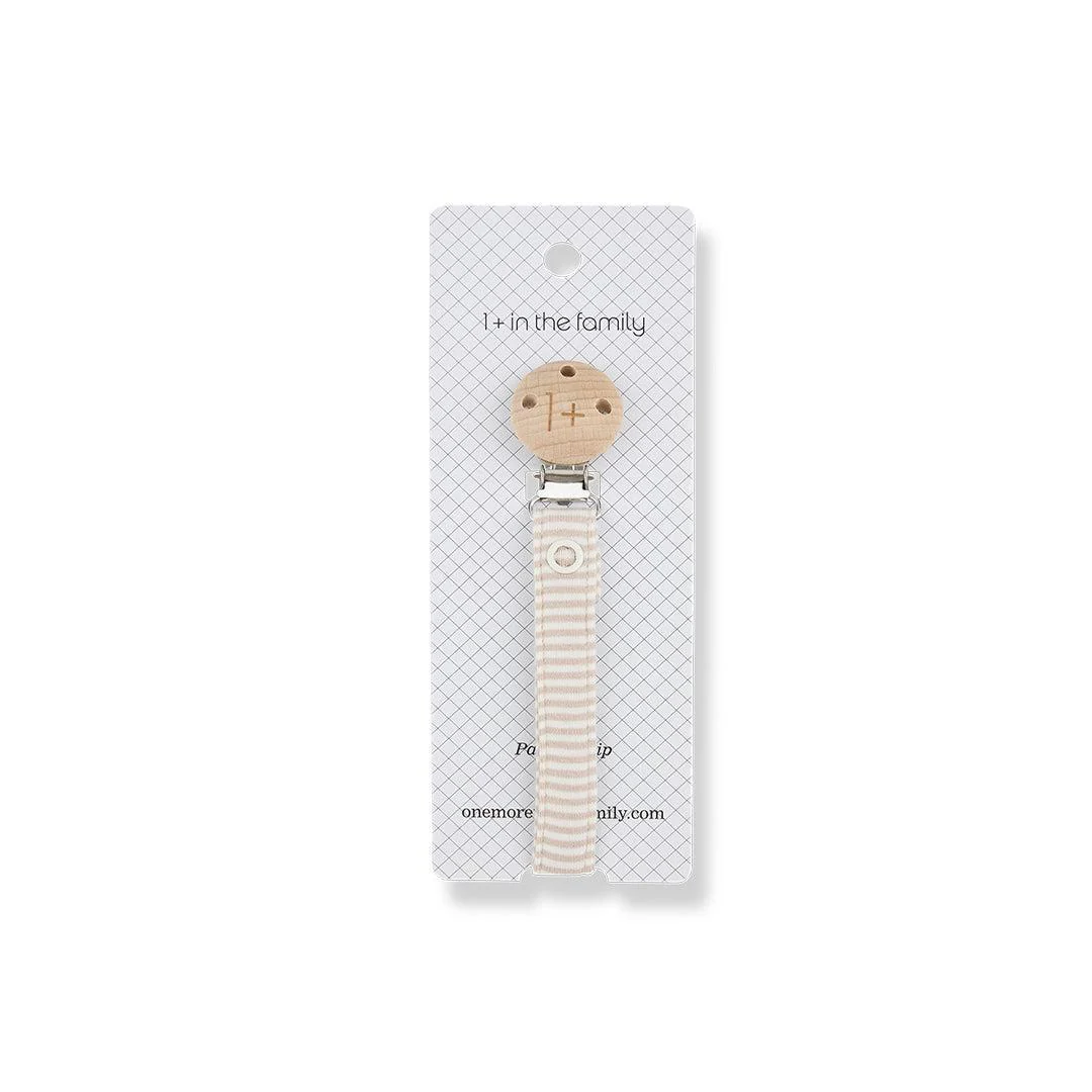 1+ In The Family Aina Pacifier Clip - Beige