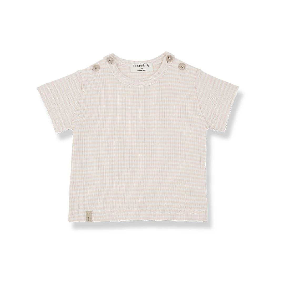 1+ in the family Jon Short Sleeve T-Shirt - Nude