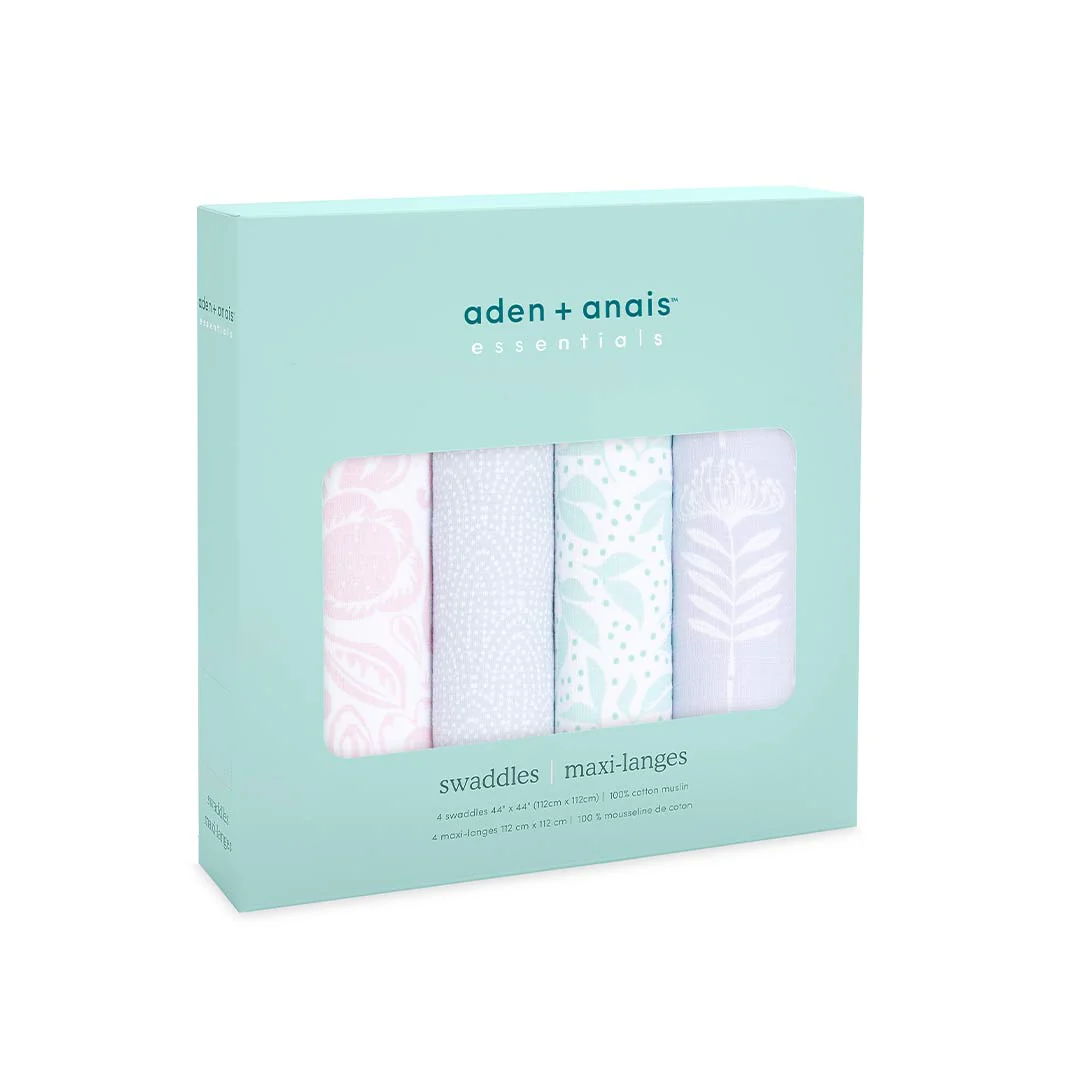 aden + anais Essentials Muslin Swaddles - Damsel - 4 Pack - Image 7