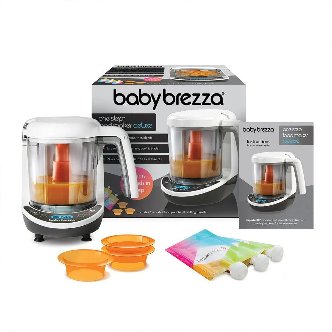 Baby Brezza Food Maker Deluxe - Black & White - Image 12