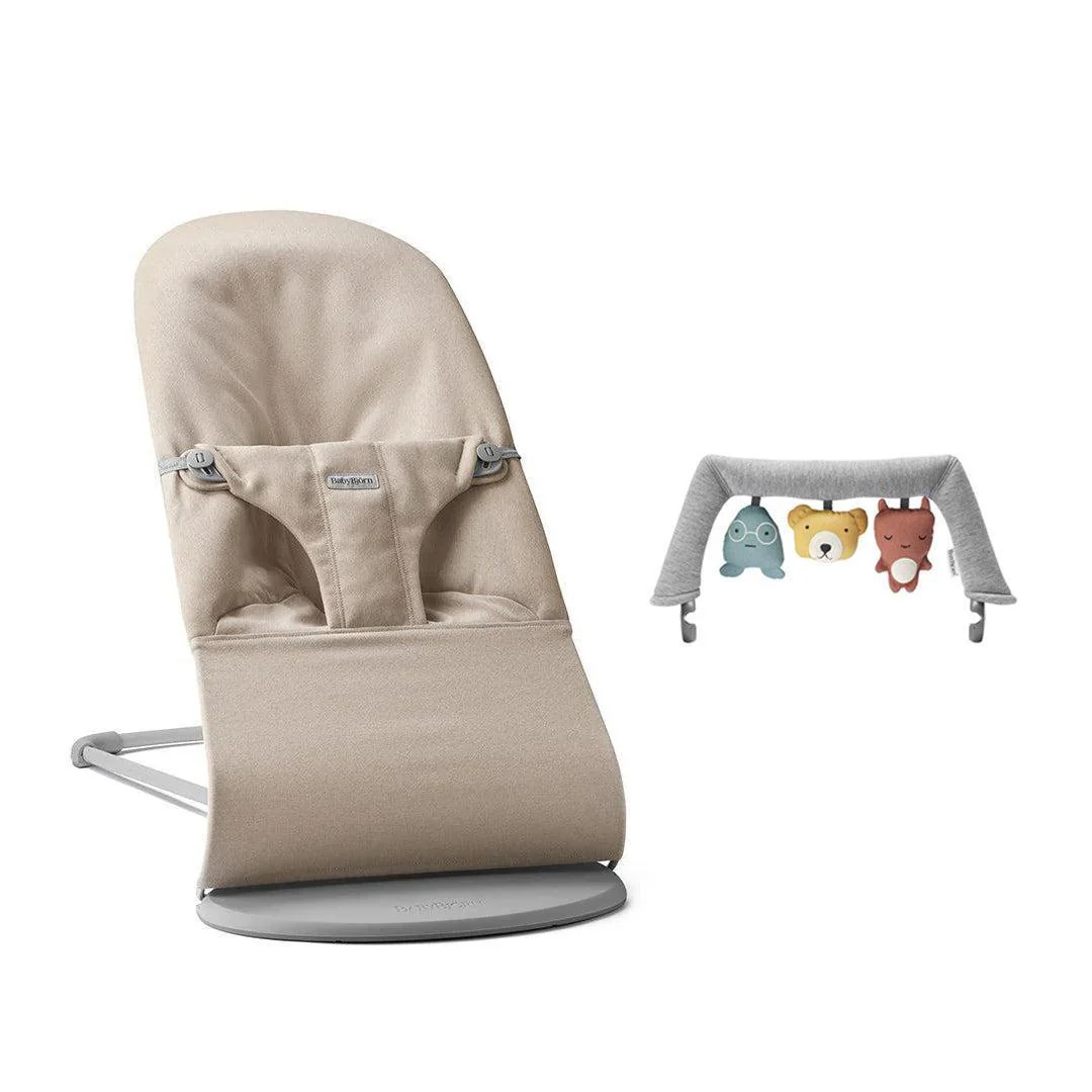 BabyBjorn Bouncer Bliss Woven Melange - Light Beige - Image 6