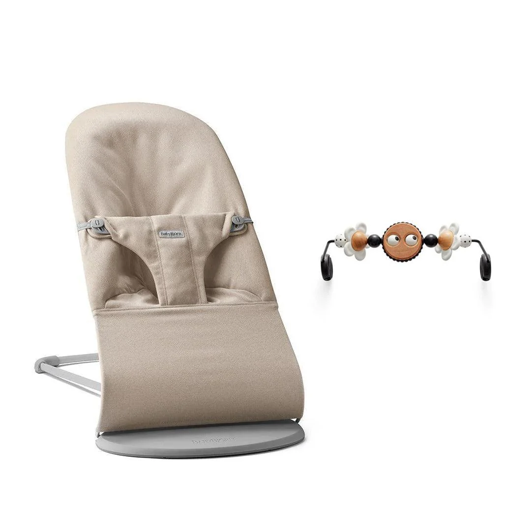 BabyBjorn Bouncer Bliss Woven Melange - Light Beige - Image 8