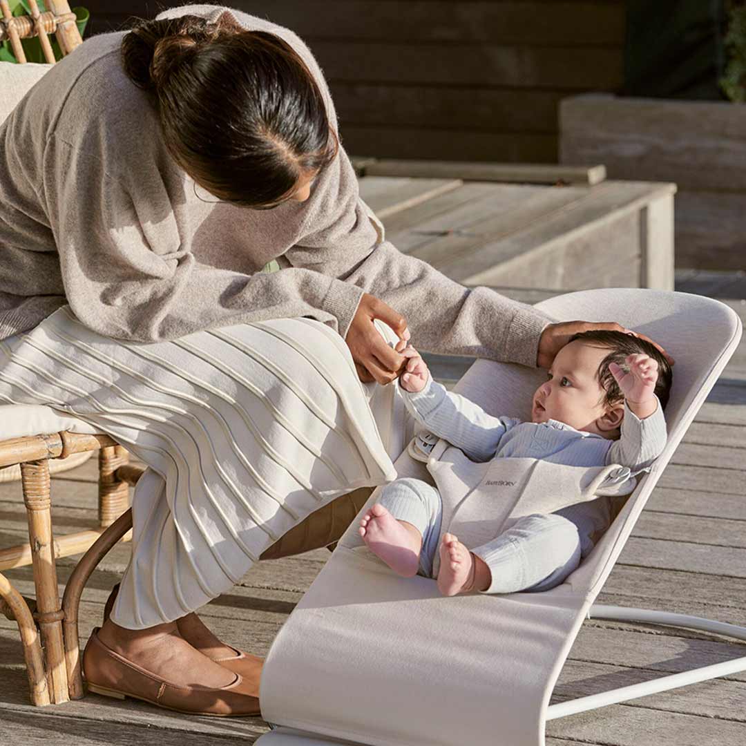 BabyBjorn Bouncer Bliss - 3D Jersey - Light Beige - Image 2