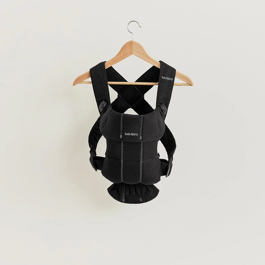 BabyBjorn Mini Woven Baby Carrier - Black - Image 5