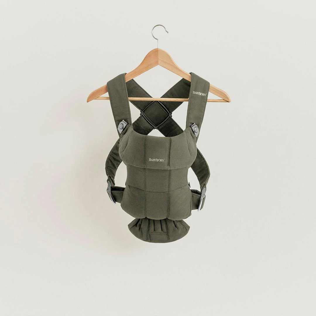 BabyBjorn Mini Woven Baby Carrier - Dark Green - Image 5