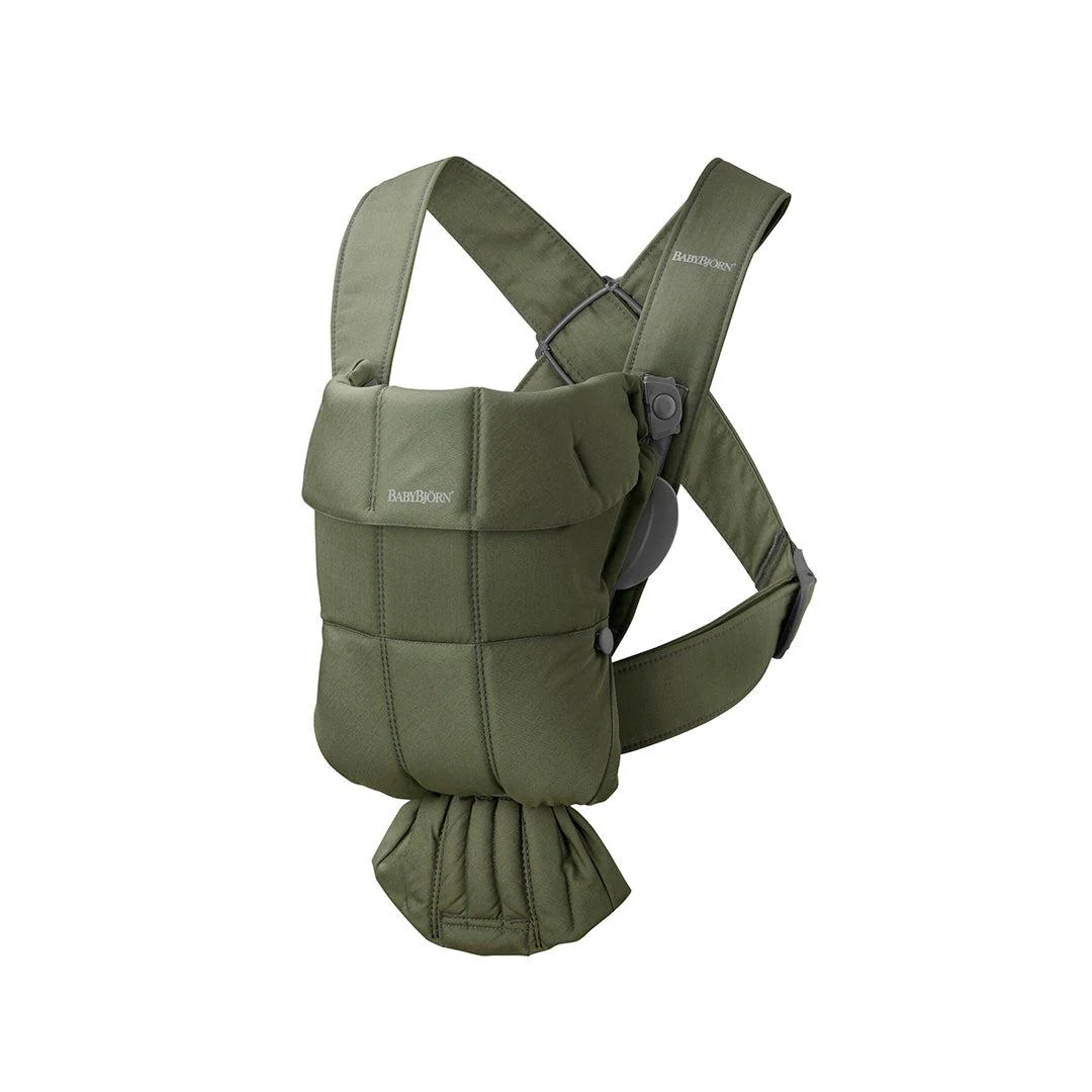 BabyBjorn Mini Woven Baby Carrier - Dark Green - Image 9