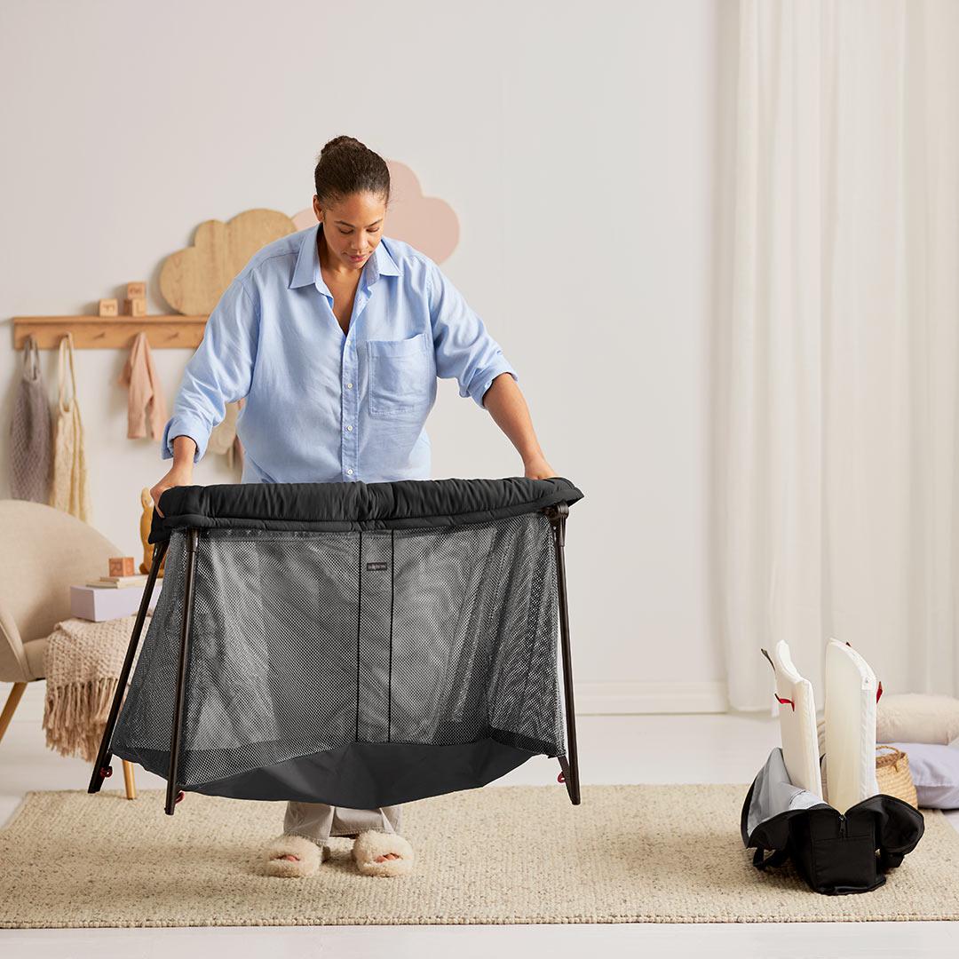 BabyBjorn Travel Cot Light - Black - Image 4