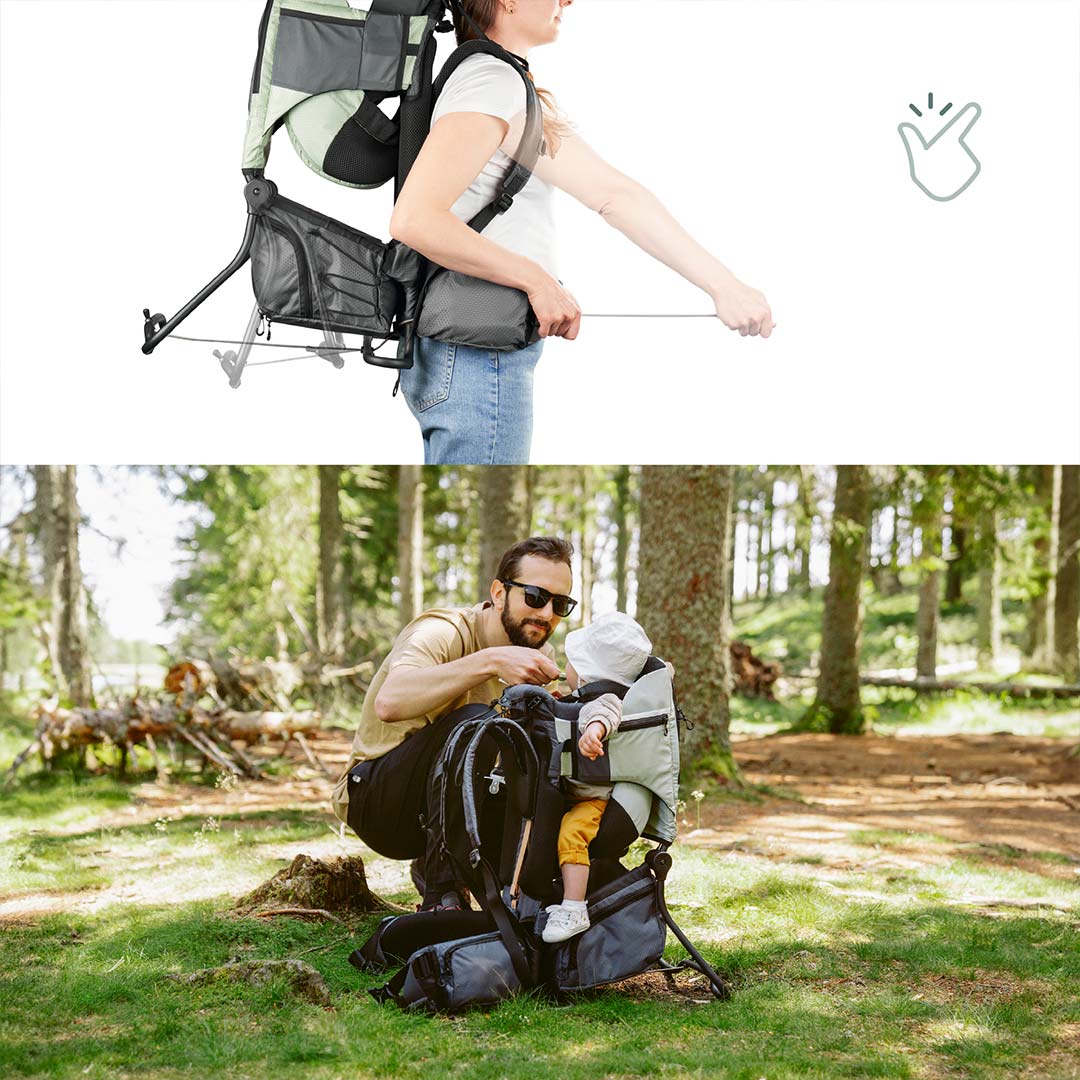 Babymoov Moov & Hike Baby Carrier - Sage Green - Image 16