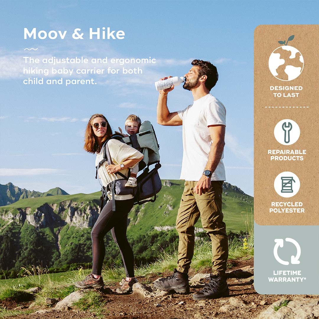 Babymoov Moov & Hike Baby Carrier - Sage Green - Image 2
