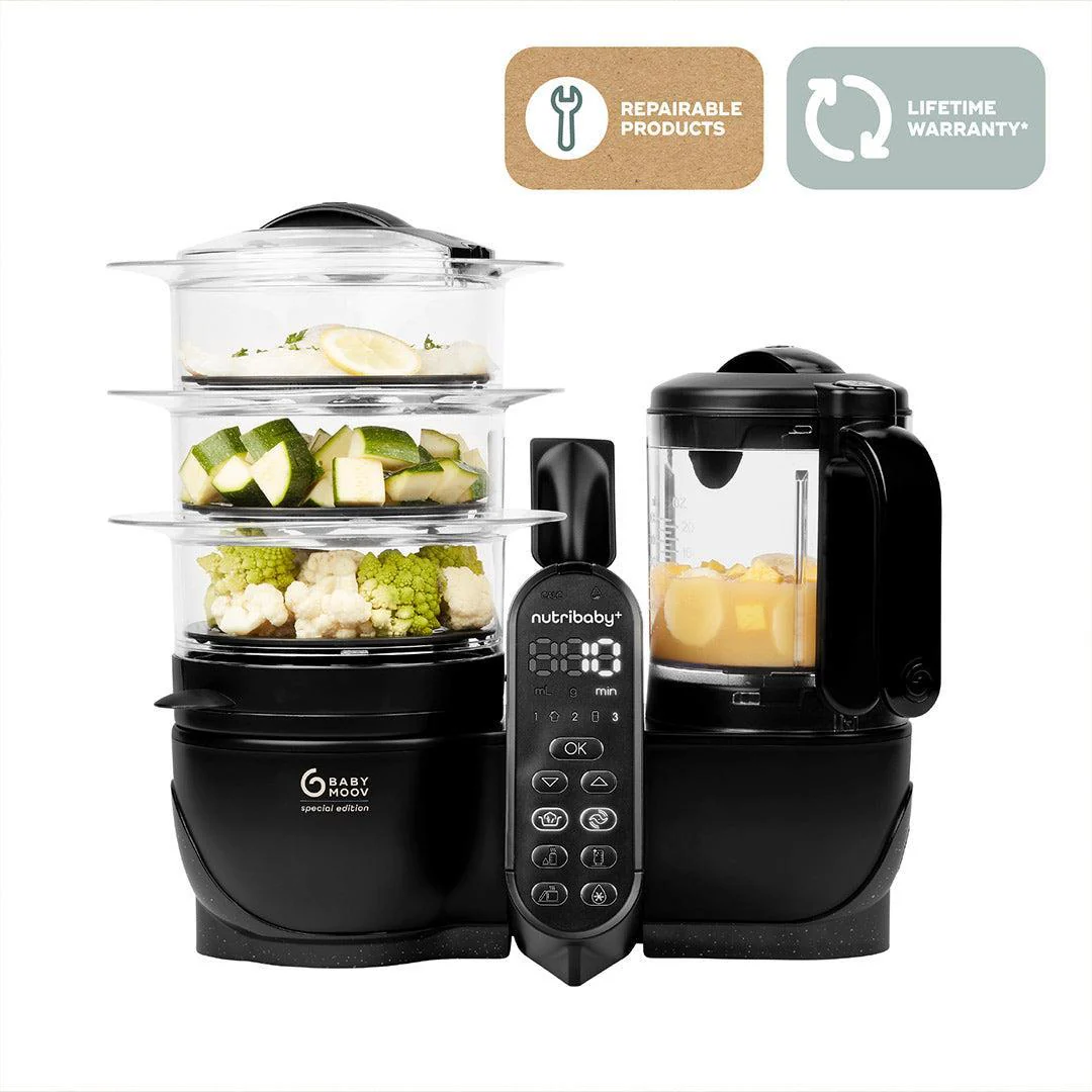 Babymoov Nutribaby (+) XL Black Edition 6 in 1 - Black