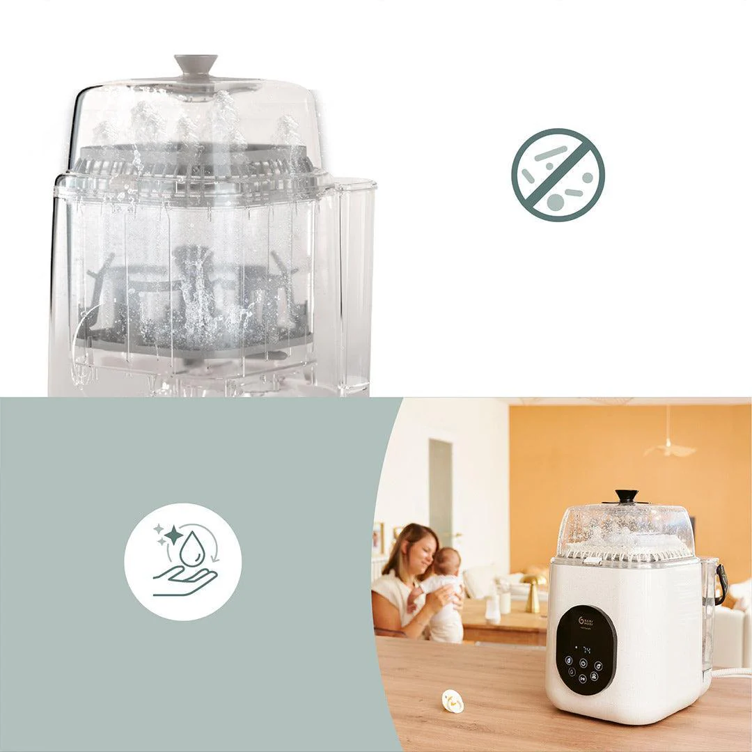 Babymoov NutriWash 4 in 1 Bottle Washer, Steriliser, Dryer & Storer - Mineral Beige - Image 4