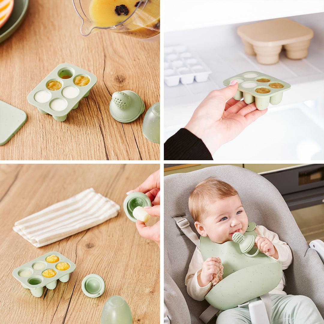 Babymoov Silicone Containers & Feeder Set - Green - Image 5