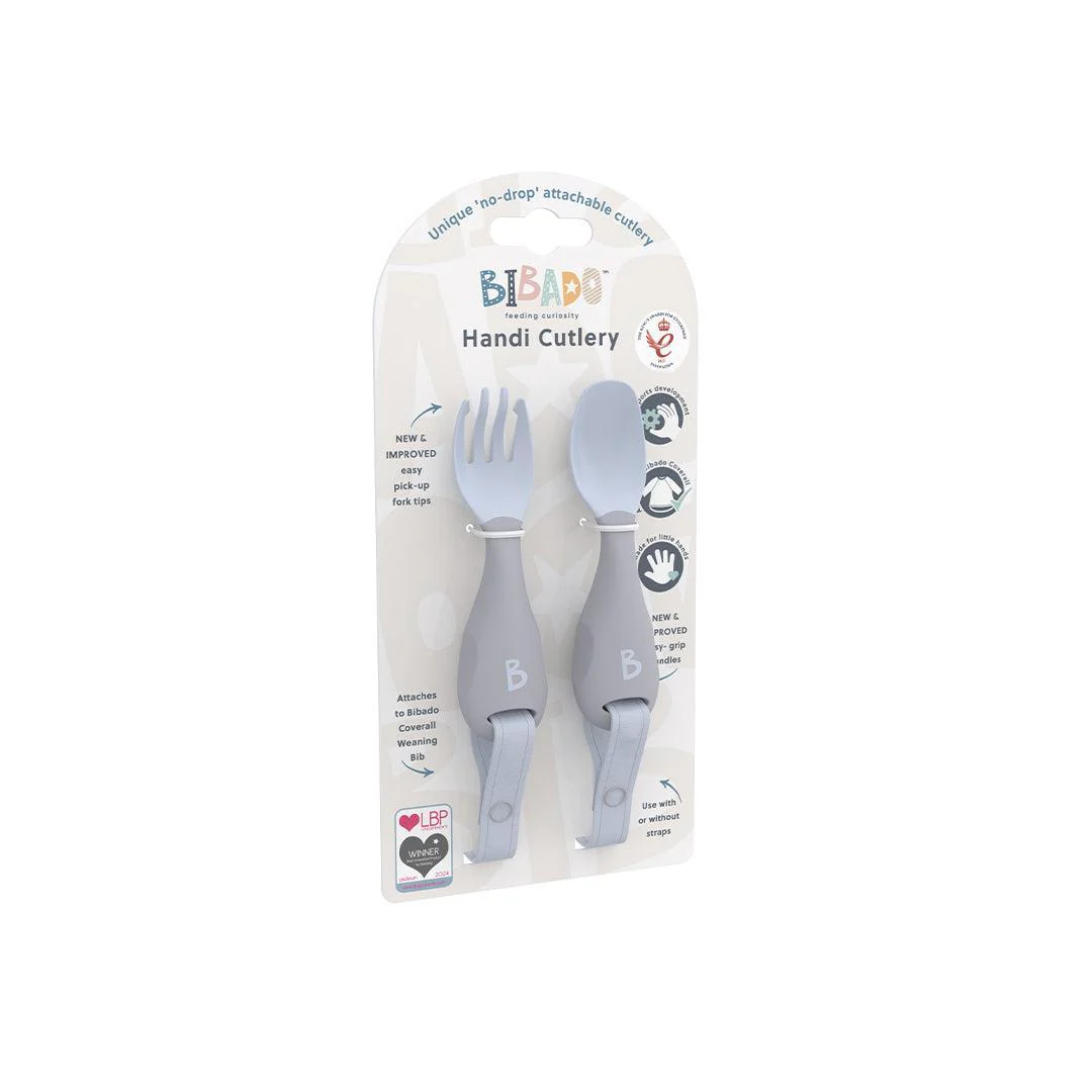 Bibado Handi No Drop Baby Cutlery - Mist - Image 7