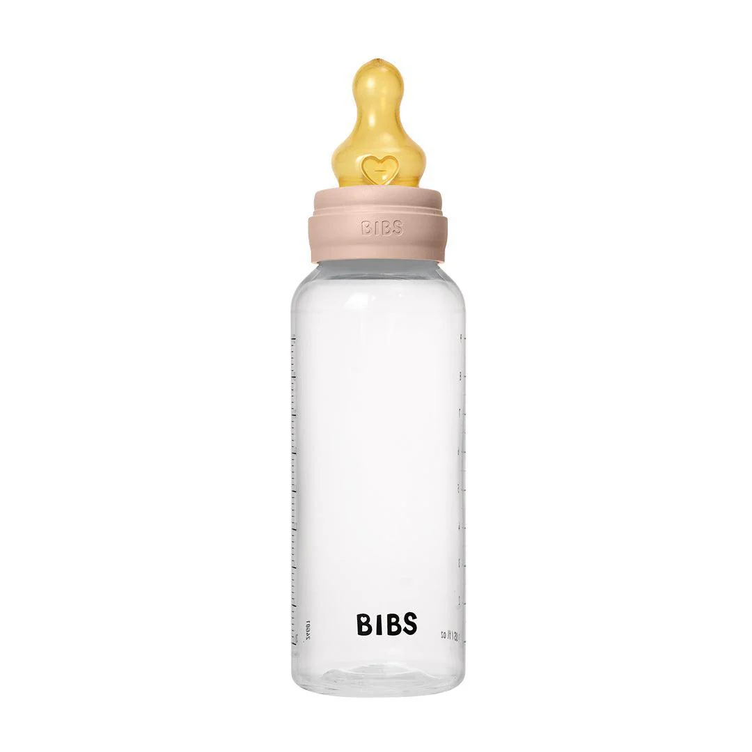 BIBS Medium Flow Baby Bottle Latex 1 Pack - Blush - Image 4