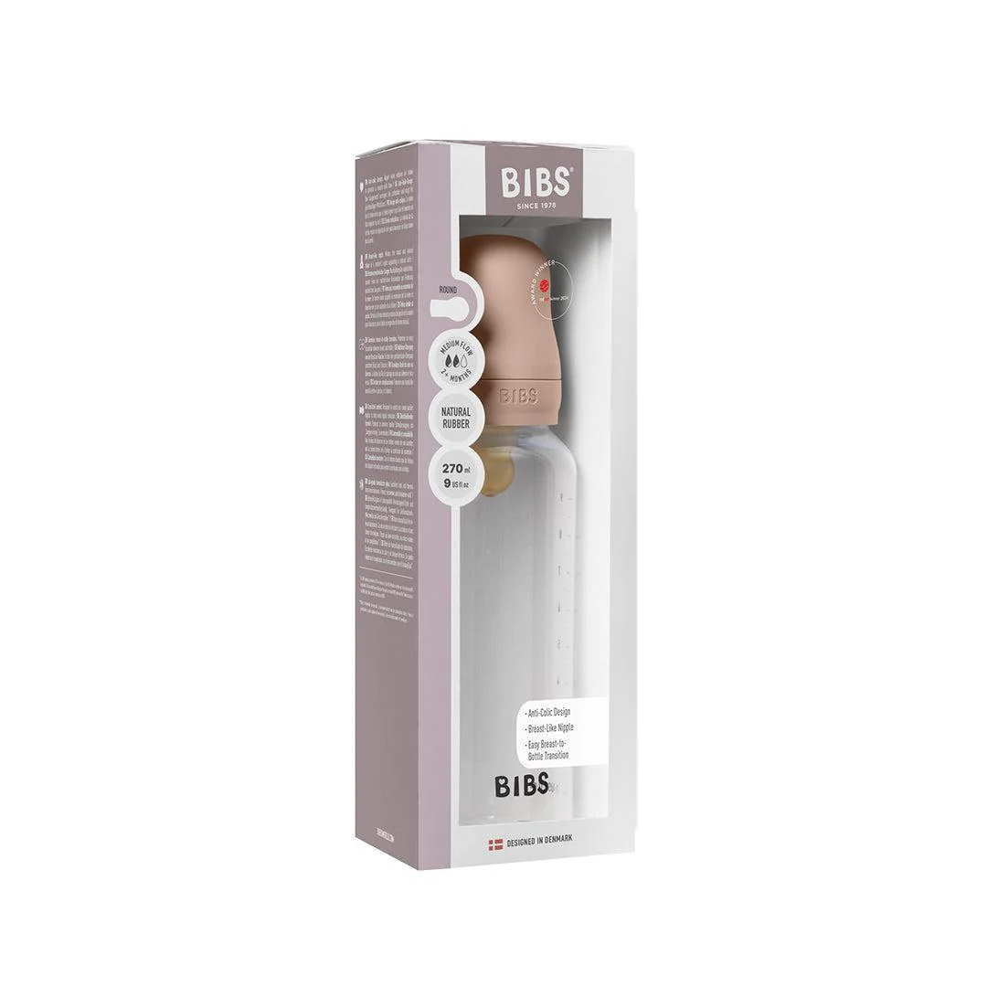 BIBS Medium Flow Baby Bottle Latex 1 Pack - Blush - Image 5