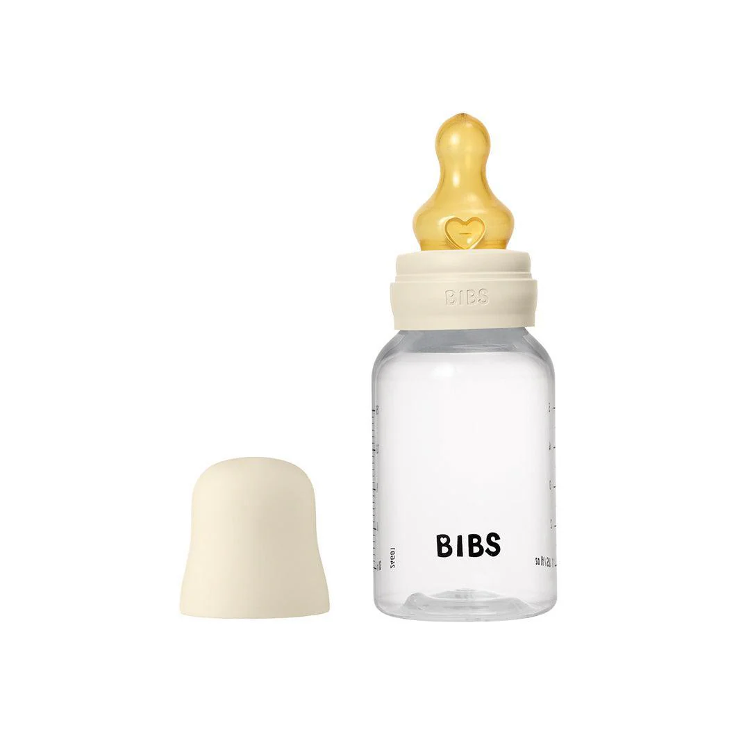 BIBS Medium Flow Baby Bottle Latex 1 Pack - Ivory - Image 3