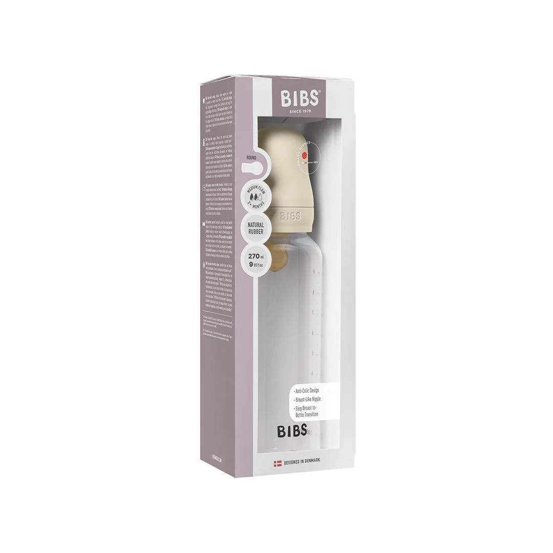 BIBS Medium Flow Baby Bottle Latex 1 Pack - Ivory - Image 5