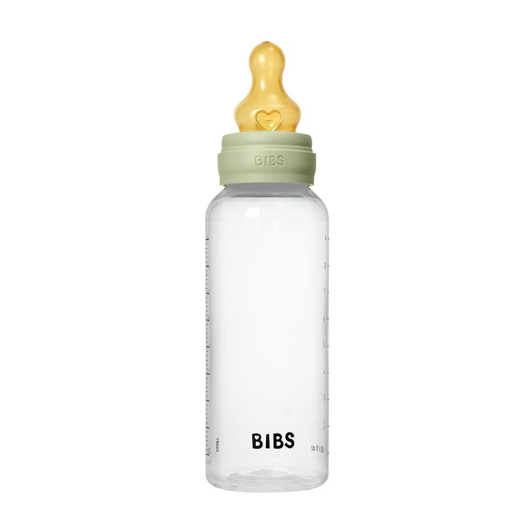 BIBS Medium Flow Baby Bottle Latex 1 Pack - Sage - Image 4