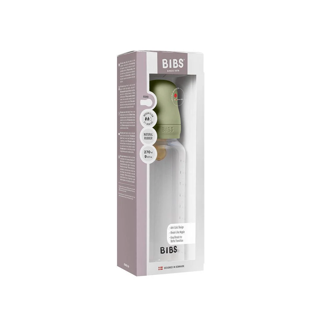 BIBS Medium Flow Baby Bottle Latex 1 Pack - Sage - Image 5