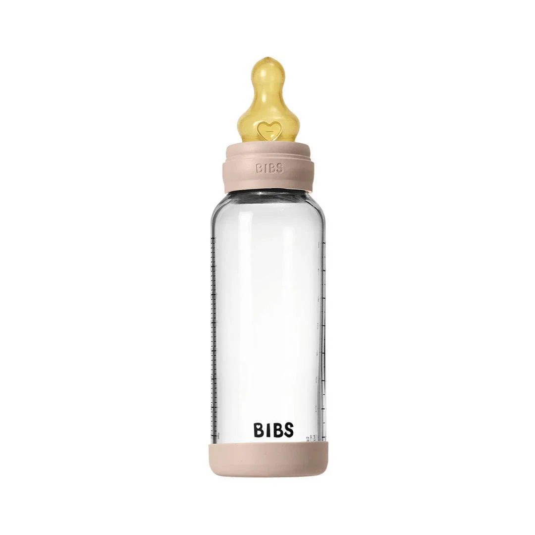 BIBS Slow Flow Baby Glass Bottle Complete Set - Blush - Image 8