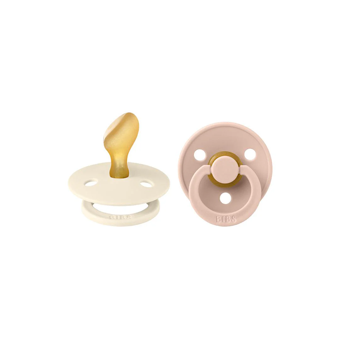BIBS Colour Anatomical Pacifier - 2 Pack - Ivory/Blush - Latex - Image 7