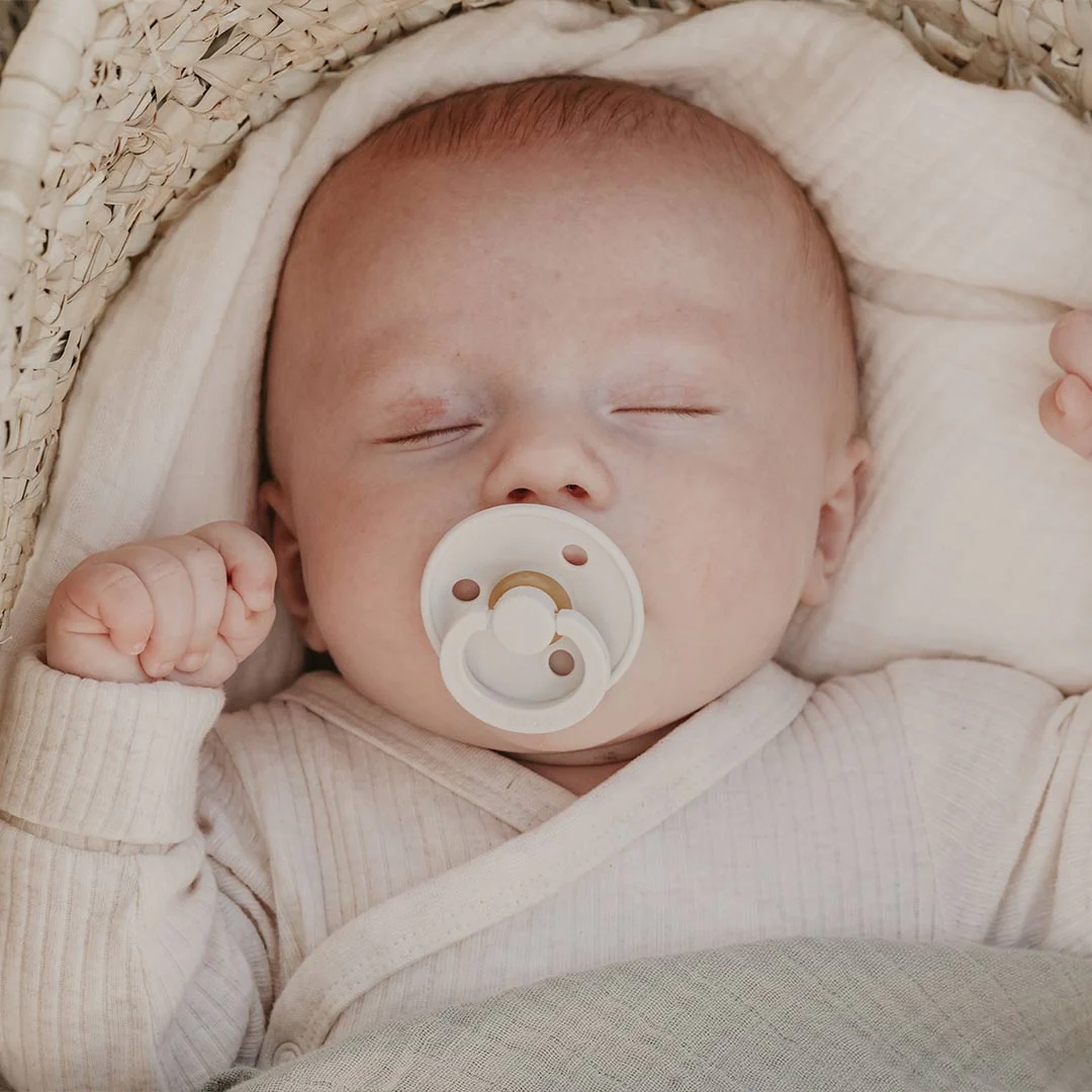 BIBS Colour Symmetrical Pacifier - 2 Pack - Ivory/Sage - Latex - Image 3