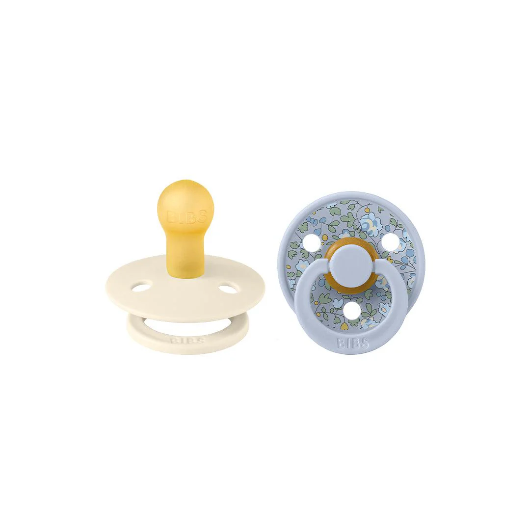 BIBS X LIBERTY Colour Latex Pacifier - 2 Pack - Dusty Blue Mix - Eloise - Image 6