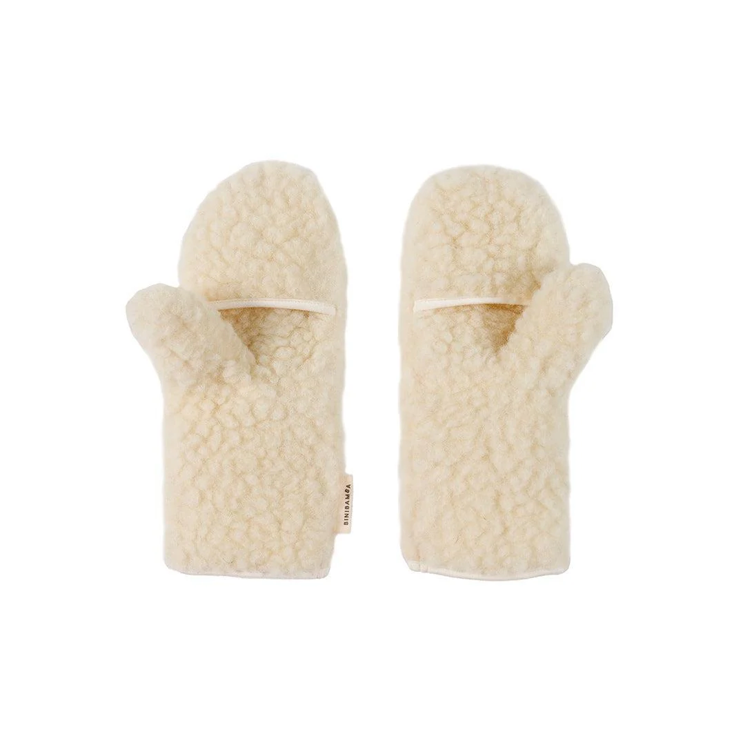 BINIBAMBA Merino Mama Mittens - Milk - Image 4