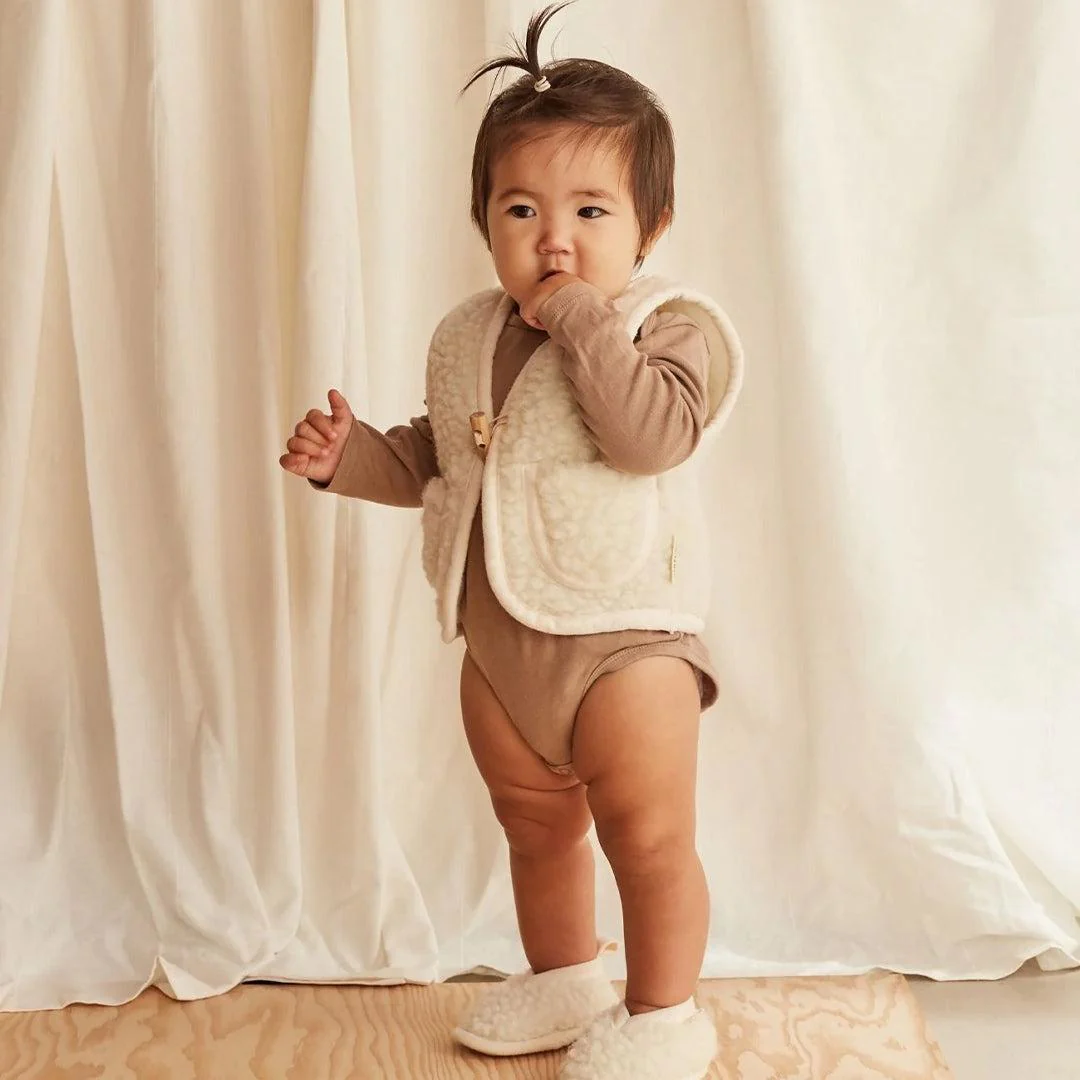 BINIBAMBA Merino Snugglevest - Milk - Image 3