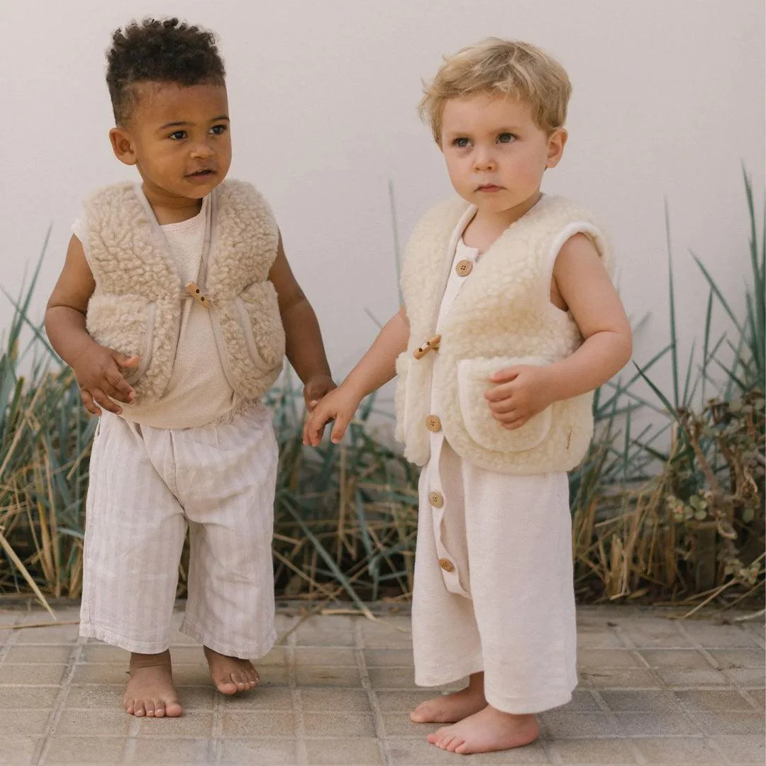 BINIBAMBA Merino Snugglevest - Milk - Image 4