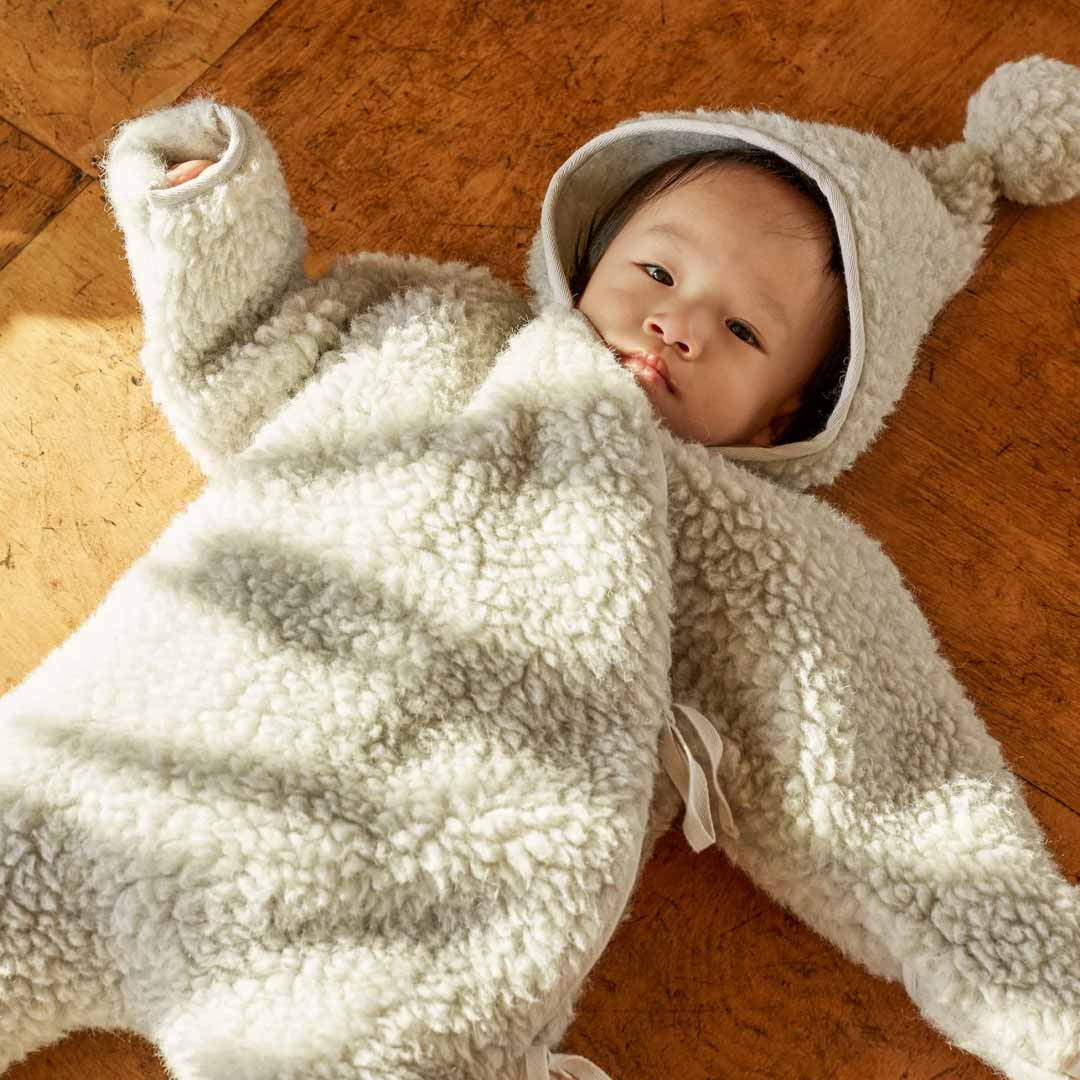 BINIBAMBA Merino Wool Snugglesuit - Cloud - Image 2