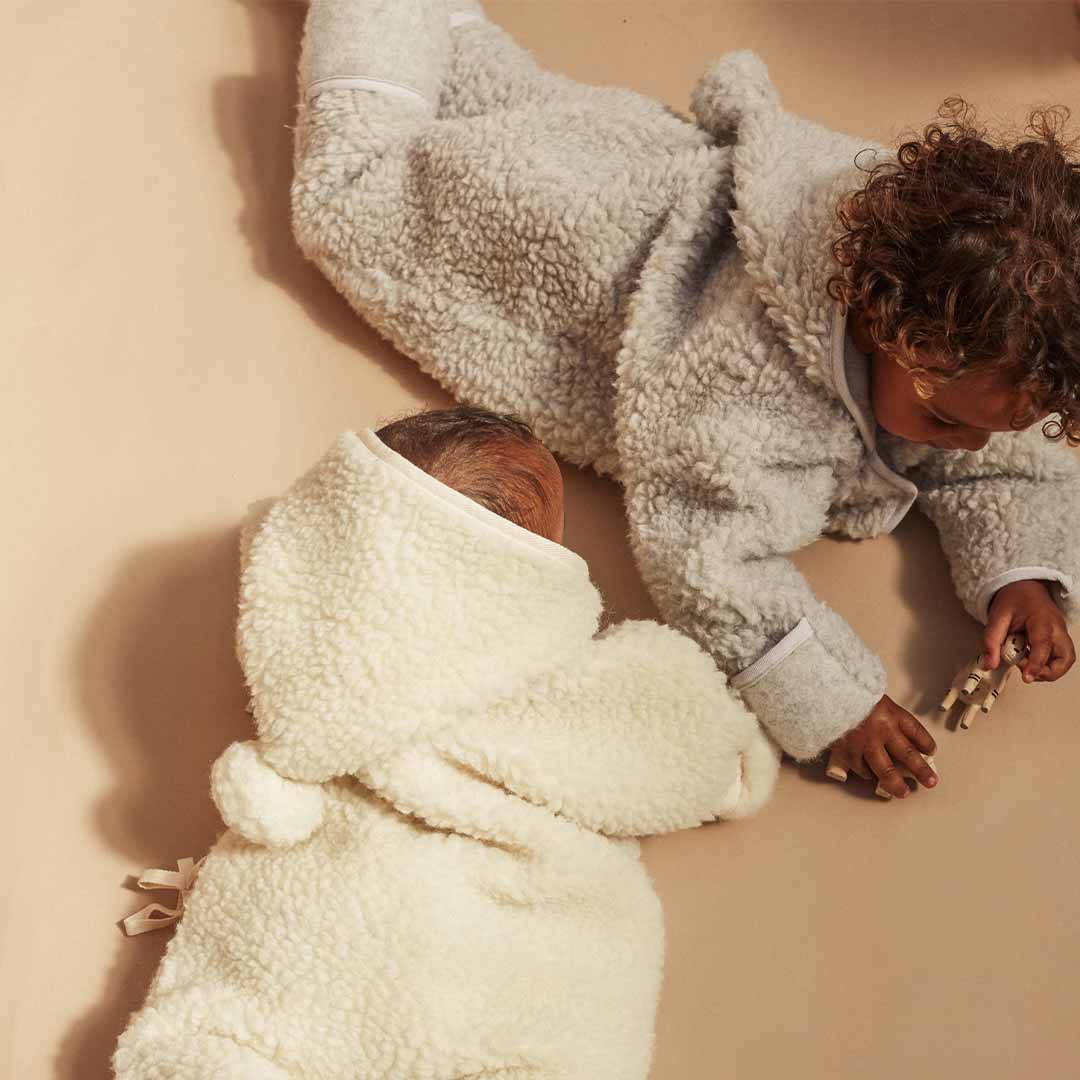BINIBAMBA Merino Wool Snugglesuit - Cloud - Image 4