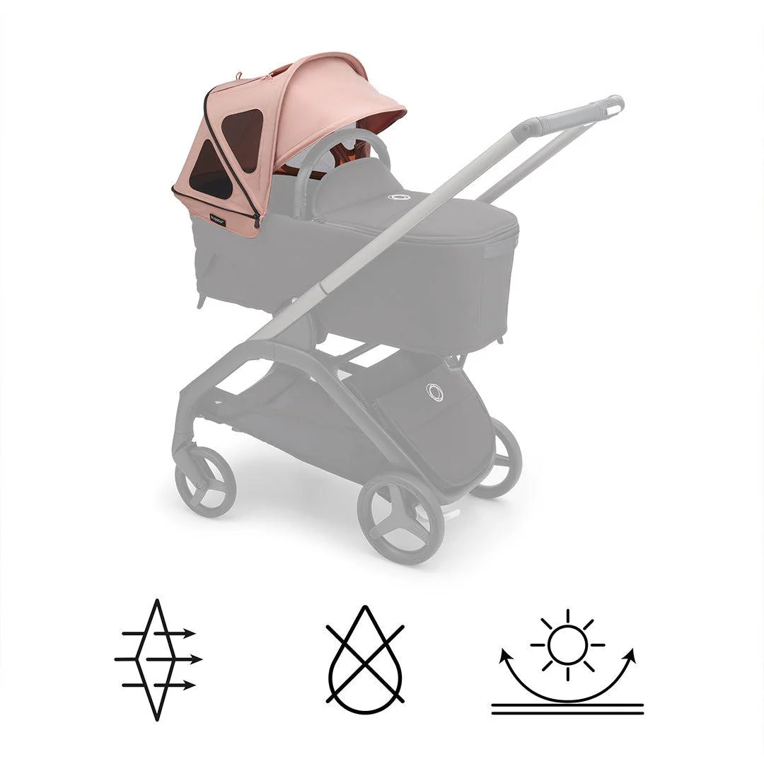 Bugaboo Dragonfly Breezy Sun Canopy - Morning Pink - Image 3