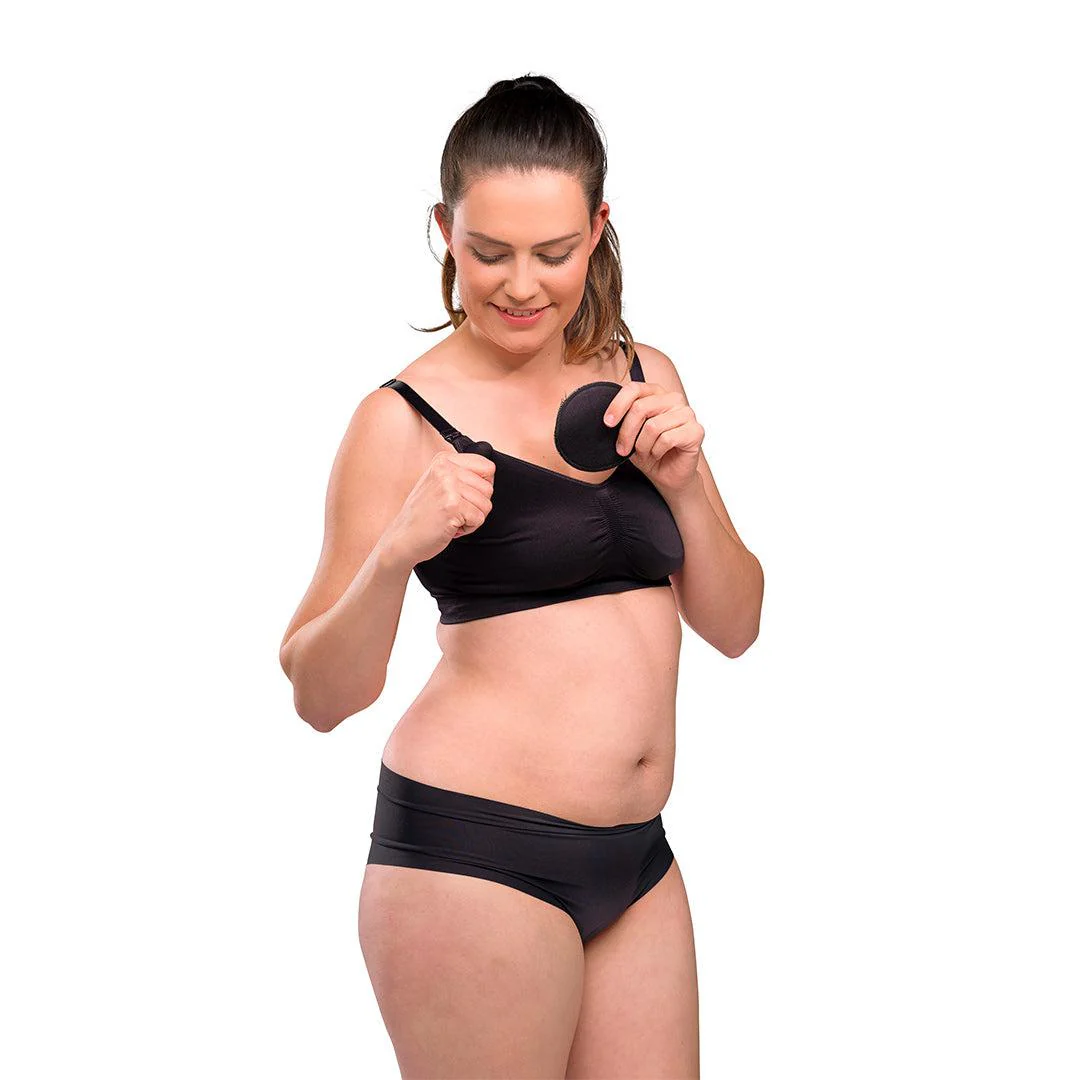 Carriwell Washable Breast Pads - 6 Pack - Black - Image 4