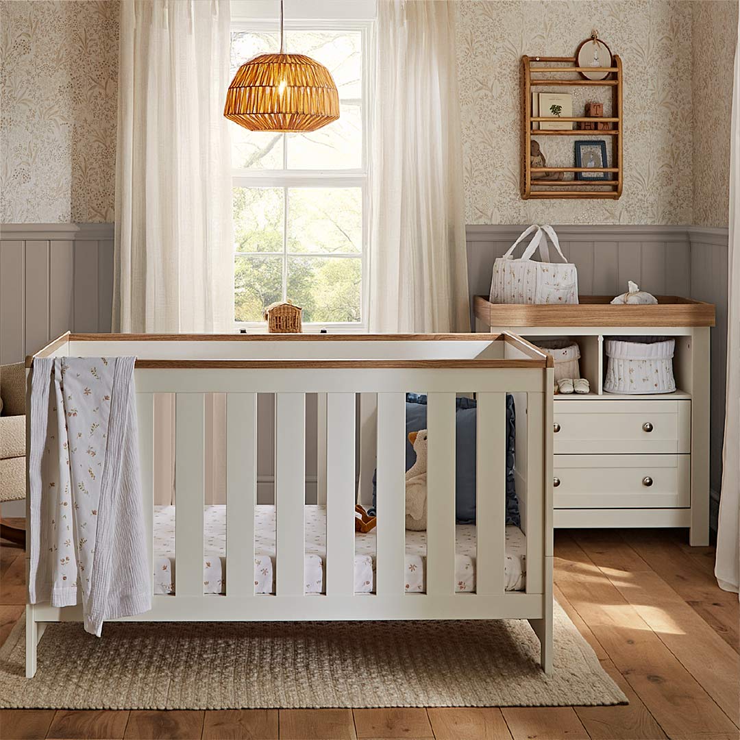 CuddleCo Burford 2pc Set - White/Oak - Image 2