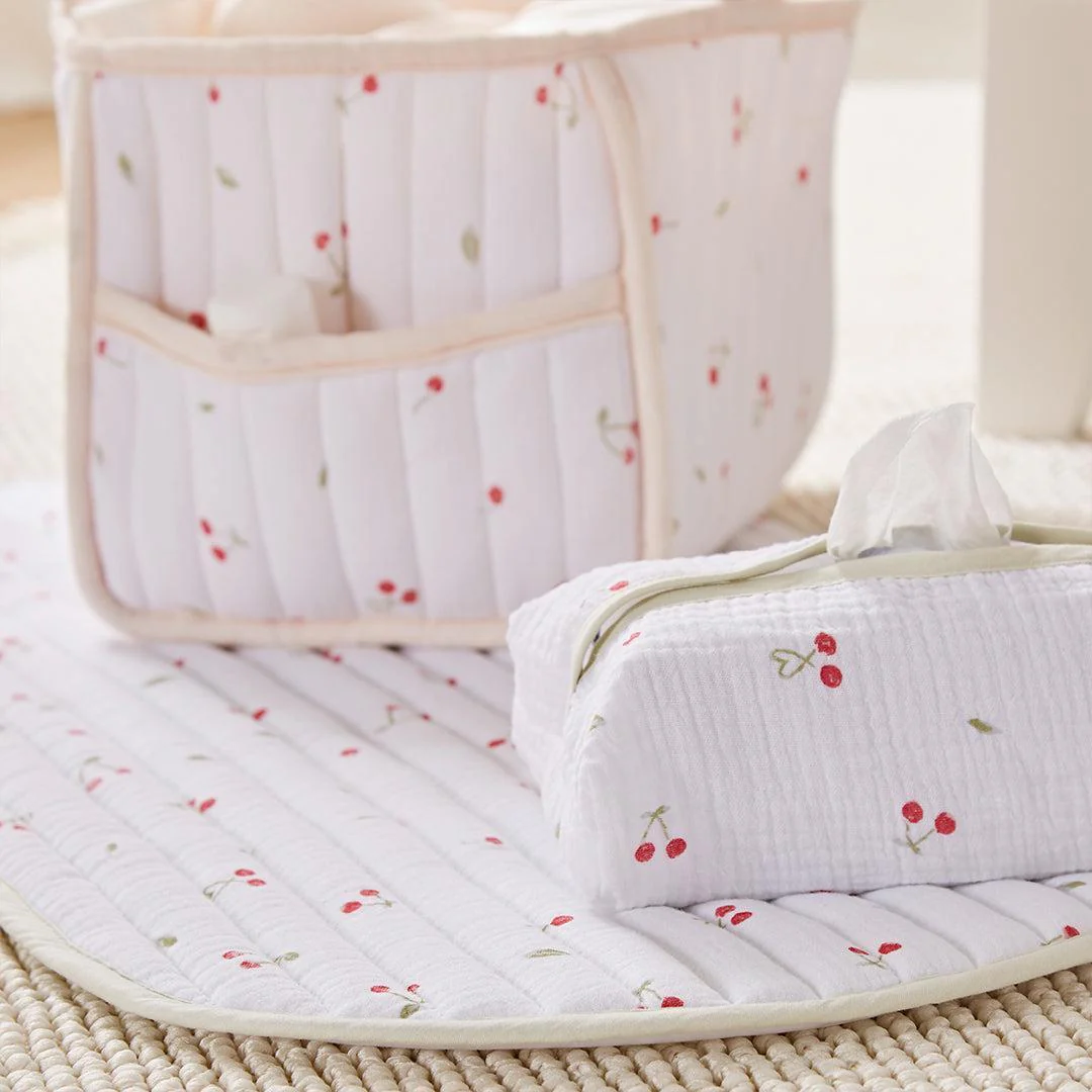CuddleCo Changing Set - Ditsy Cherry - Image 4