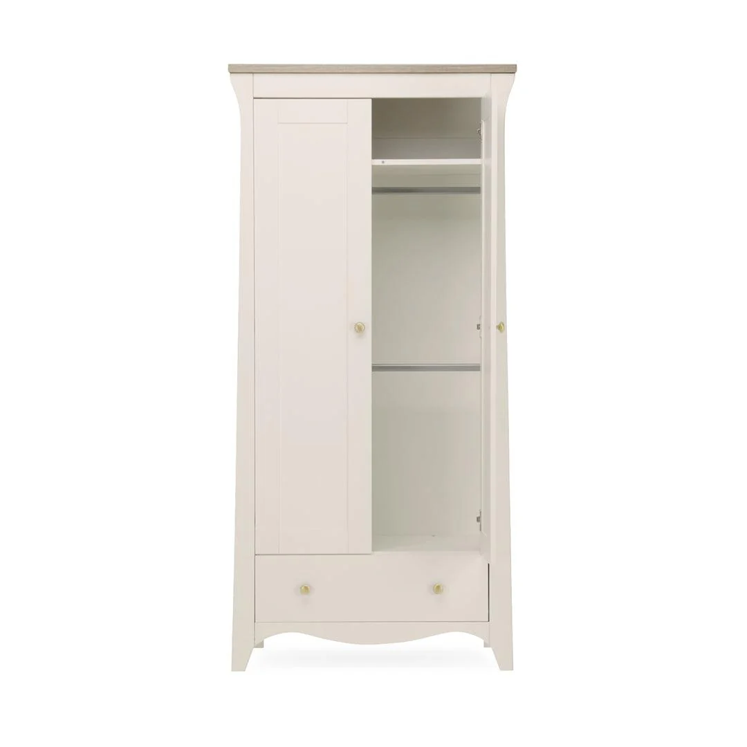 CuddleCo Clara 2-Door Double Wardrobe - Cashmere - Image 5