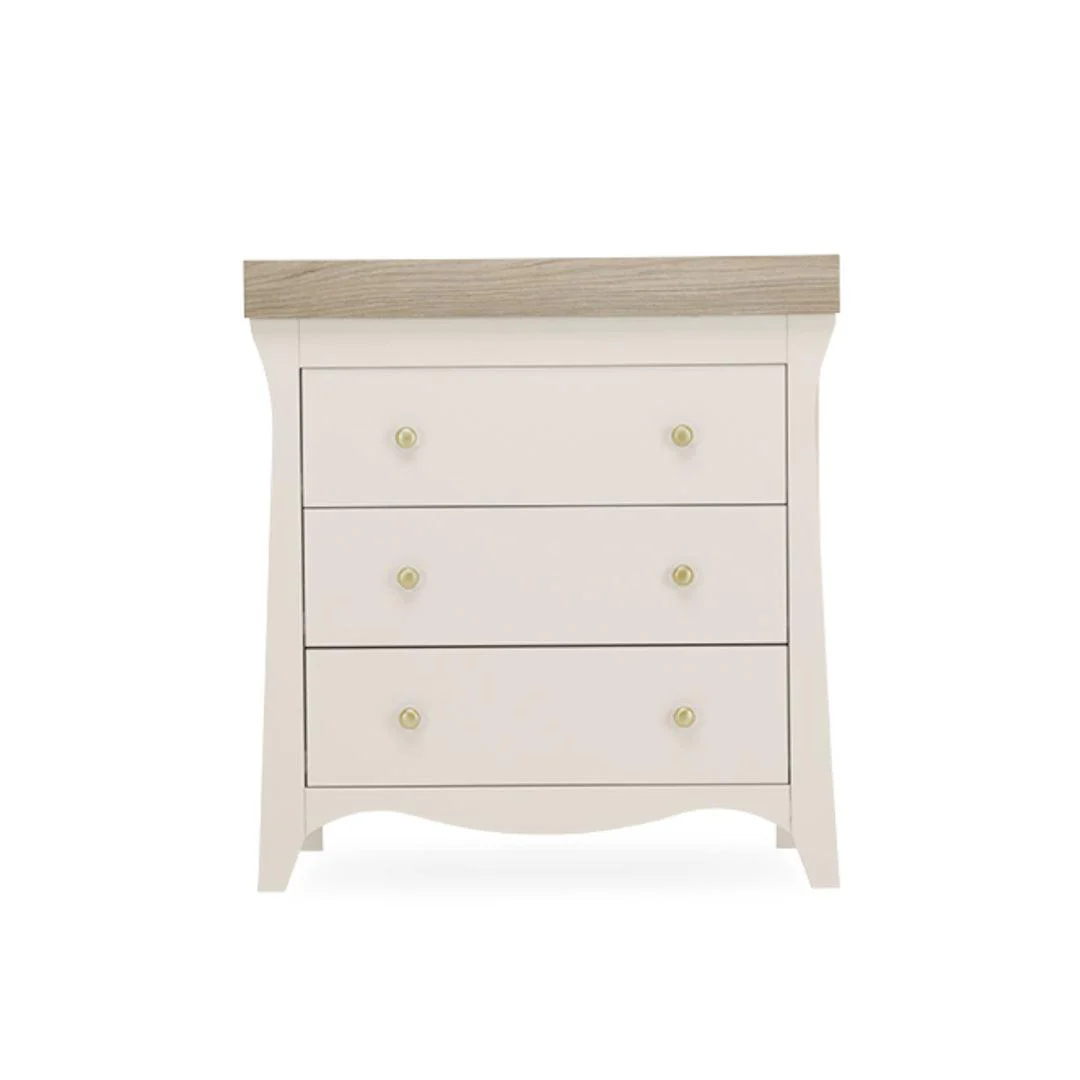 CuddleCo Clara 2 Piece Set 3-Drawer Dresser + Cot Bed - Cashmere - Image 13