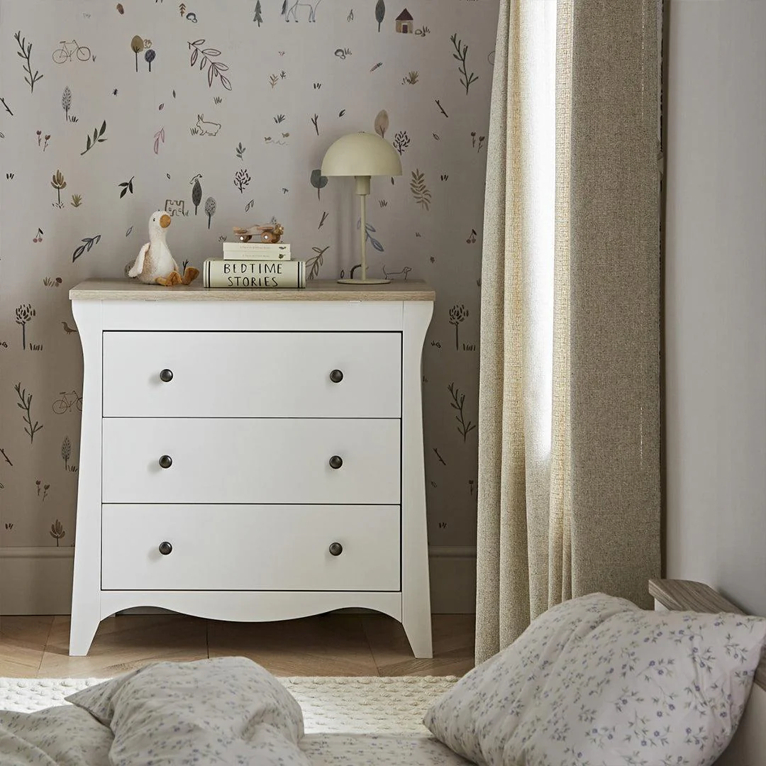 CuddleCo Clara 3-Drawer Dresser + Changer - White/Ash - Image 4