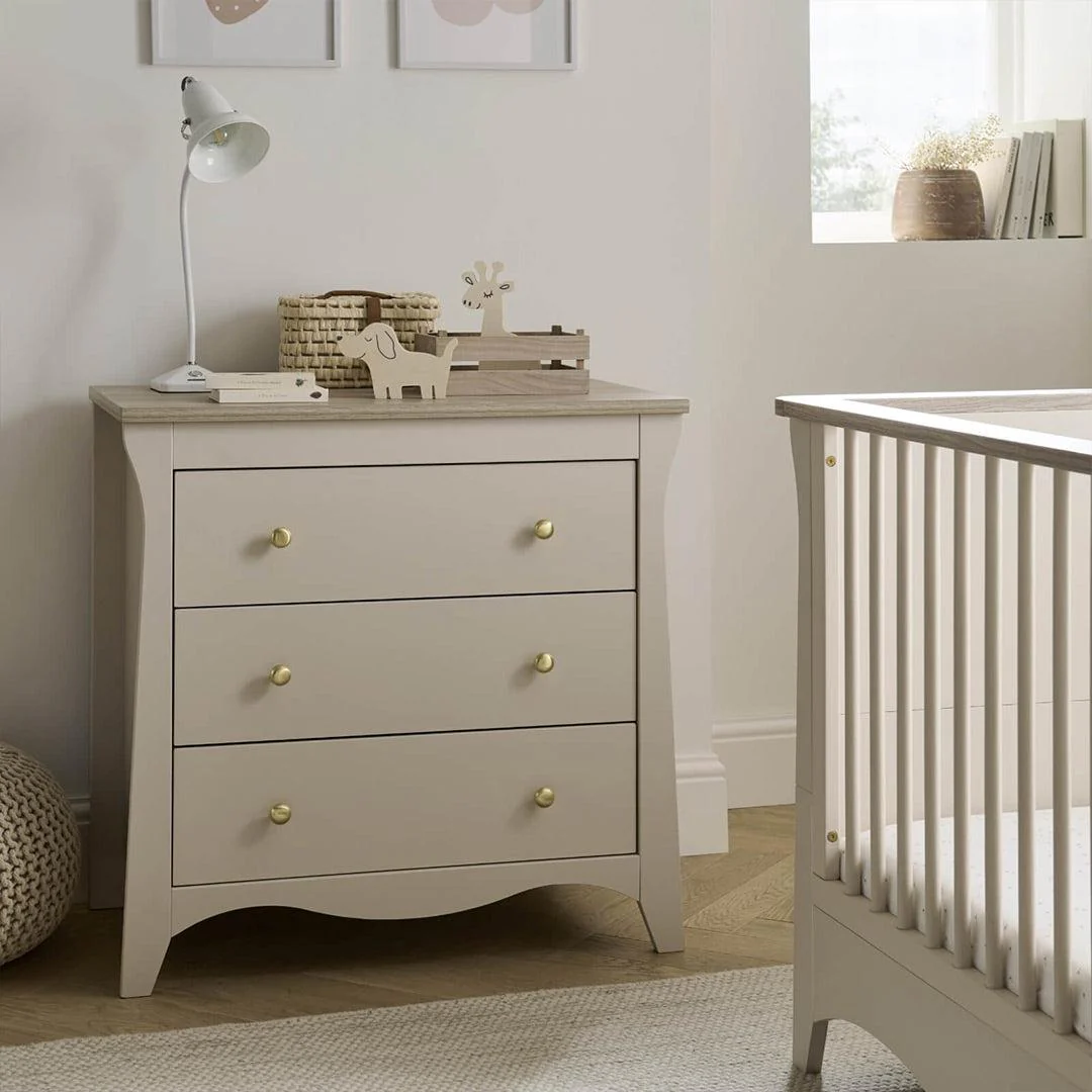 CuddleCo Clara 3-Drawer Dresser + Changer - Cashmere - Image 4