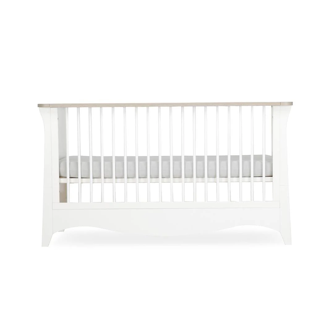 CuddleCo Clara 3 Piece Set 3-Drawer Dresser Cot Bed + Wardrobe - White/Ash - Image 13
