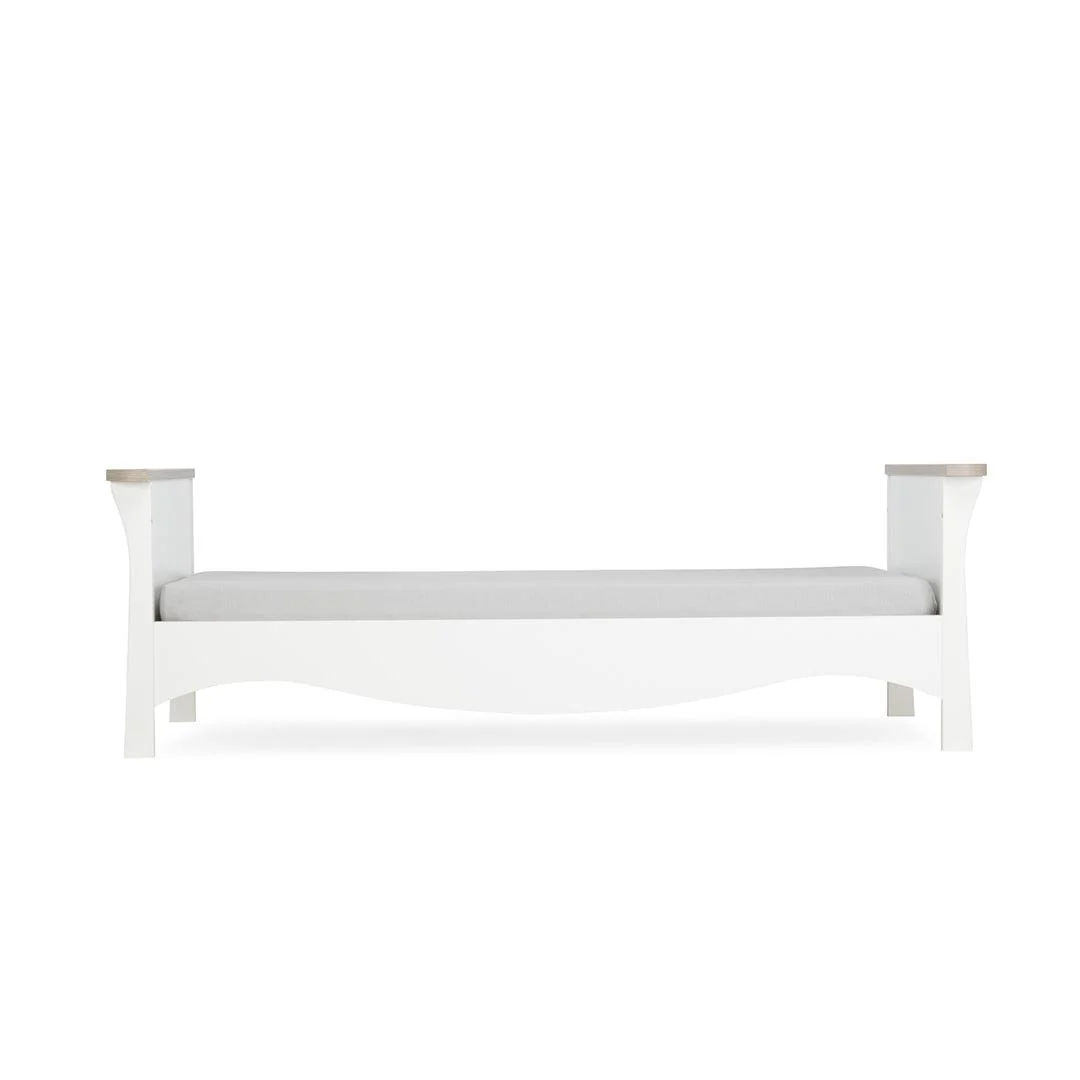 CuddleCo Clara 3 Piece Set 3-Drawer Dresser Cot Bed + Wardrobe - White/Ash - Image 14
