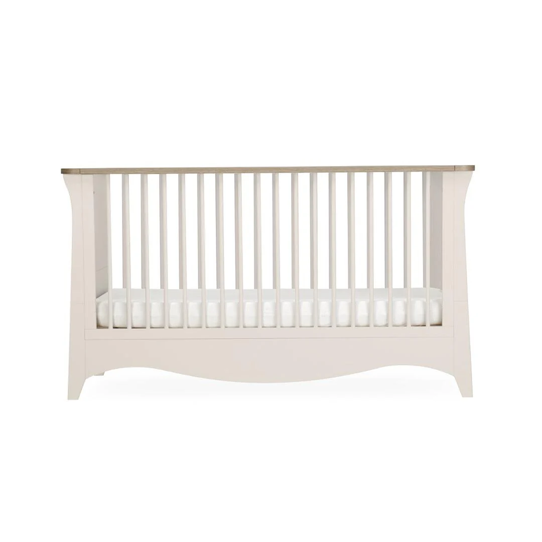 CuddleCo Clara 3 Piece Set Drawer Dresser Cot Bed + Wardrobe - Cashmere - Image 4