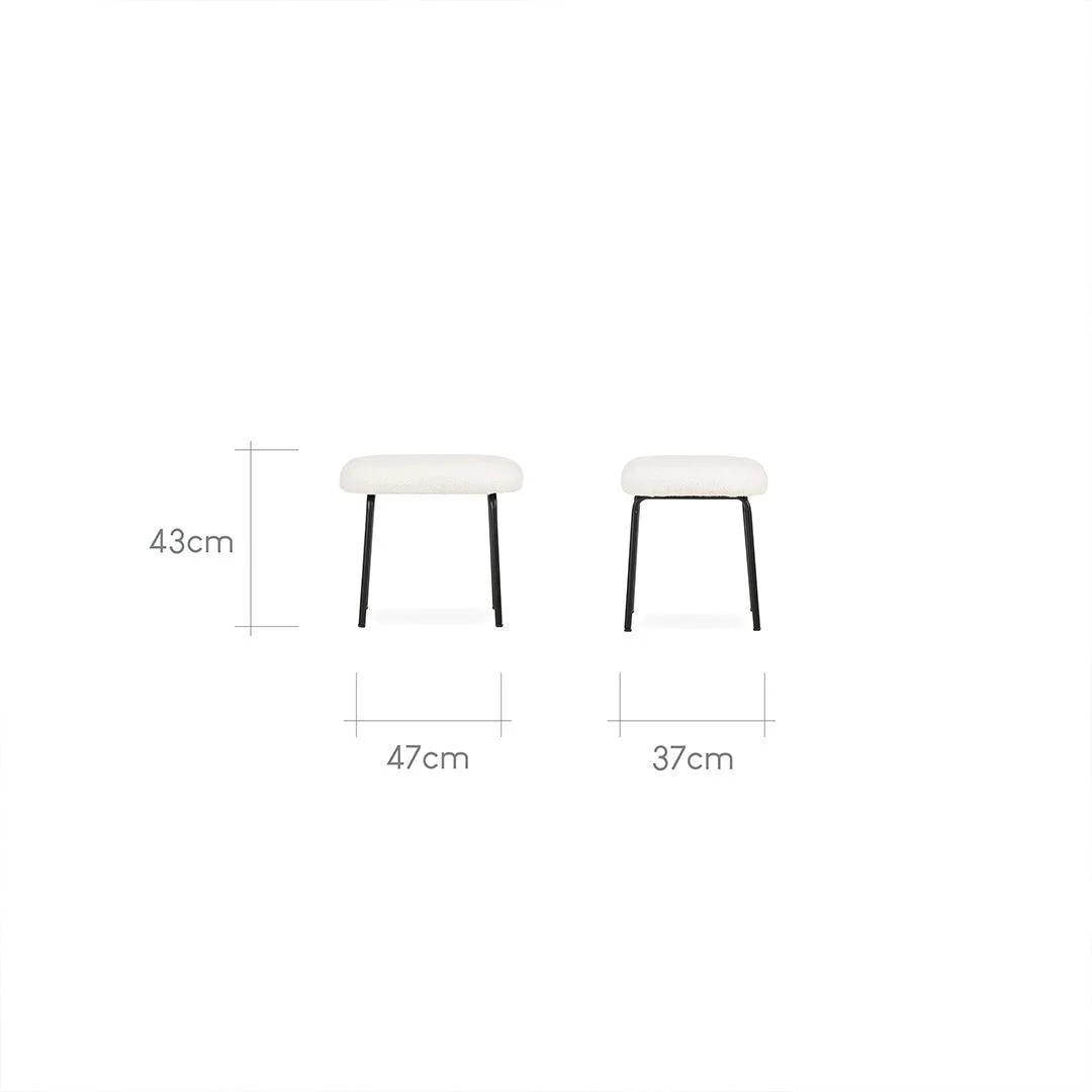 CuddleCo Marley Nursing Chair & Footstool - Teddy Off White - Image 6