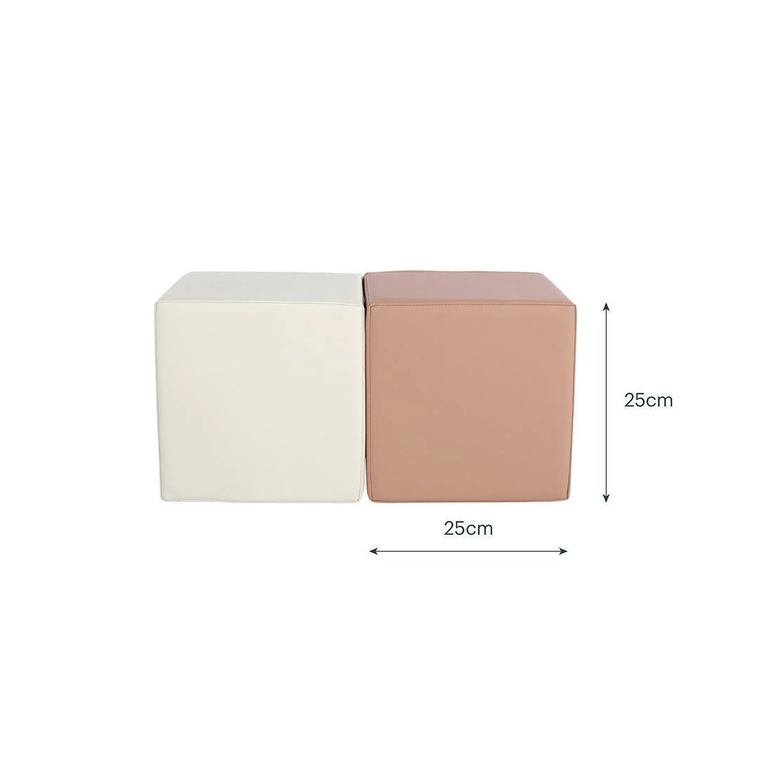 CuddleCo Soft Play Cubes 2pc - Tuscany/Pebble - Image 6