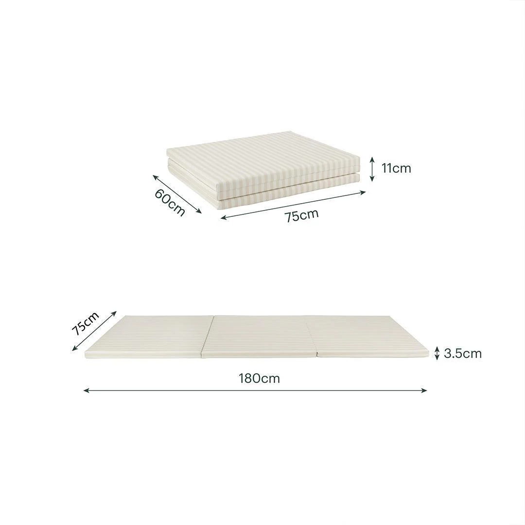 CuddleCo Tumble Play Mat 180 x 75cm - Cookie Stripe - Image 5