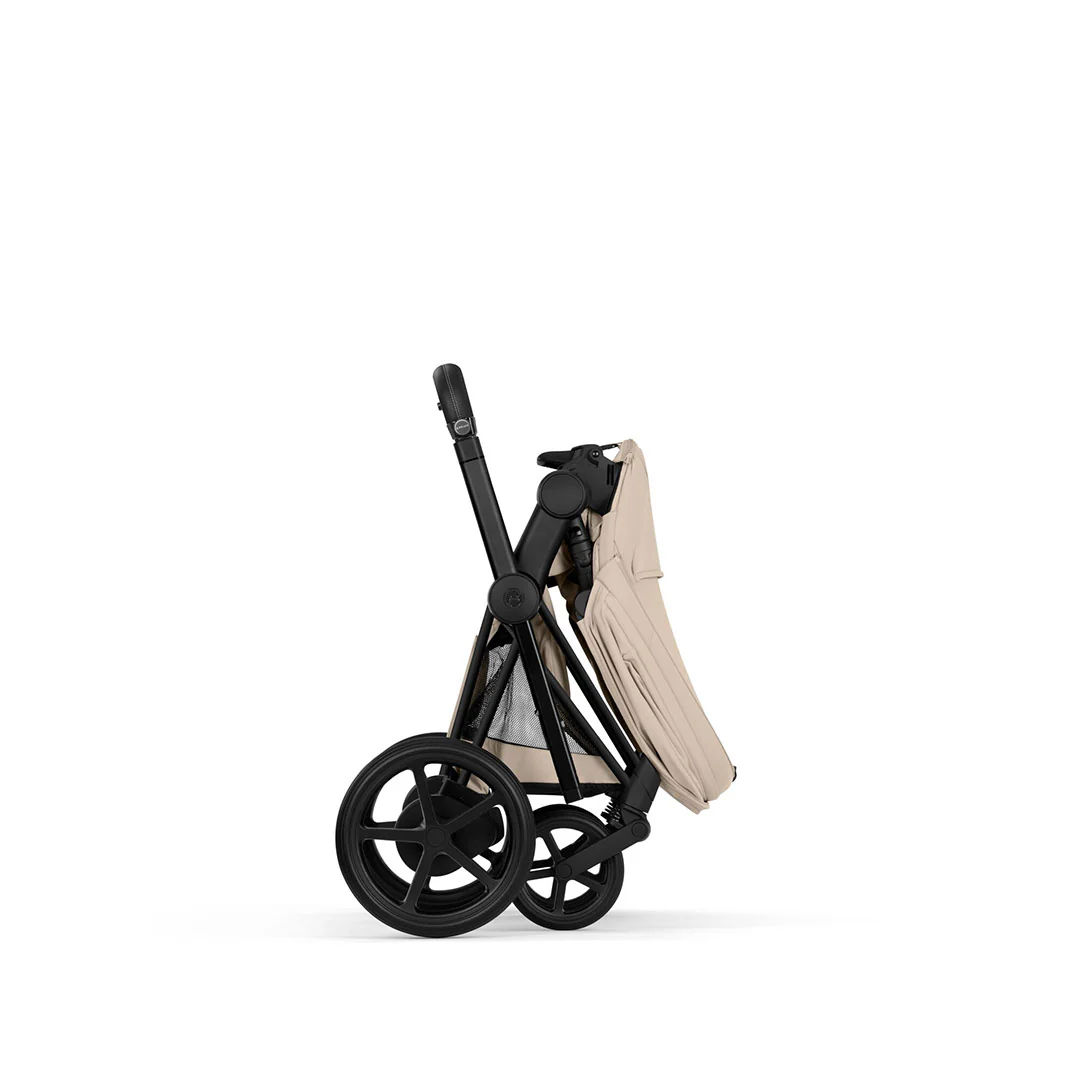 CYBEX e-Priam Comfort Pushchair & Foldable Carrycot - Cozy Beige/Black - Image 12