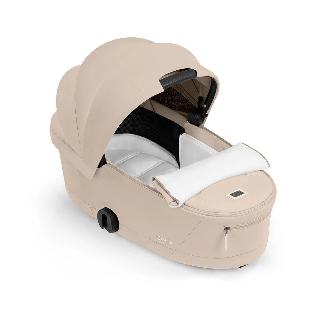 CYBEX e-Priam Comfort Pushchair & Foldable Carrycot - Cozy Beige/Black - Image 3