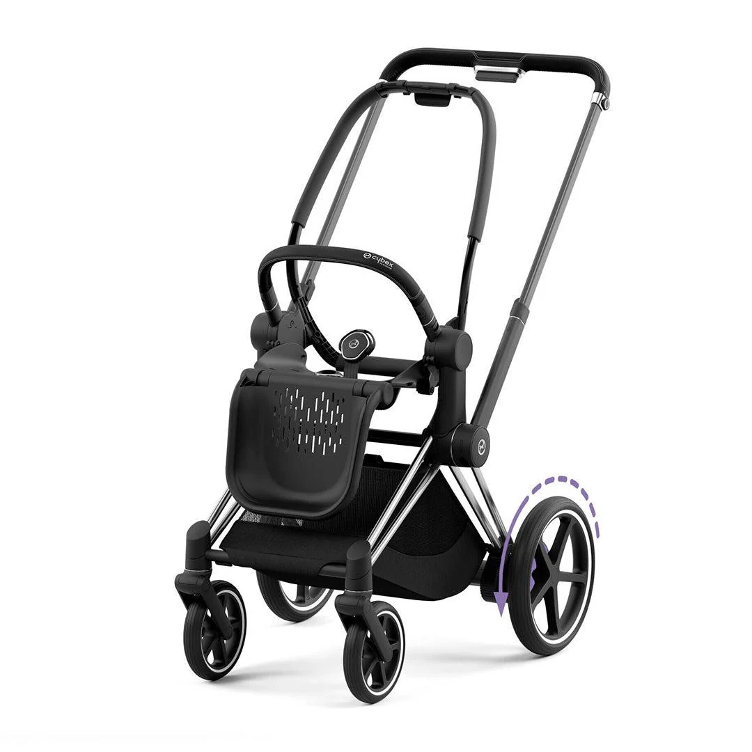 CYBEX e-Priam Frame + Seat Hardpart - Chrome Black - Image 2