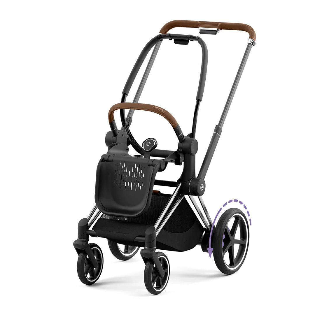 CYBEX e-Priam Frame + Seat Hardpart - Chrome Brown - Image 2